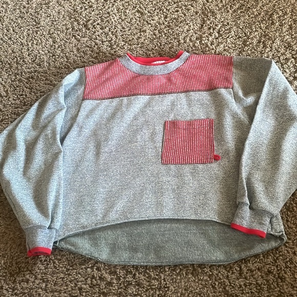 Unique Vintage girls 2piece “Our Girl” Red & Green striped skirt & top set Sz 12 - Picture 4 of 9